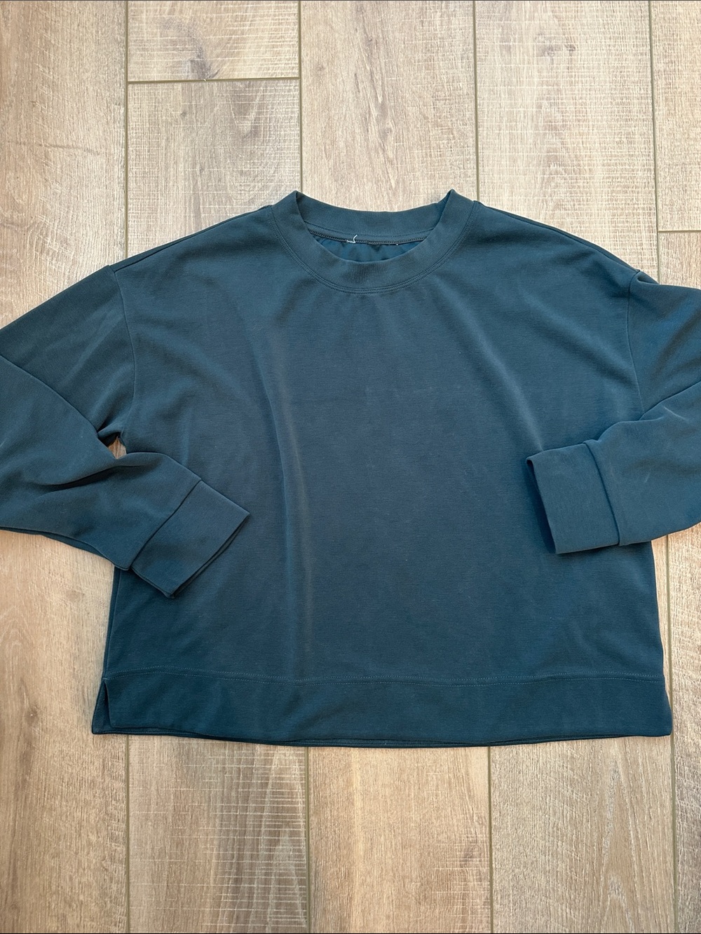 Athleta Teal Seafoft Crewneck Pullover Sweater